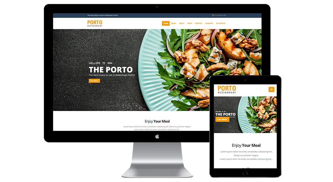 Diseño web responsive restaurante
