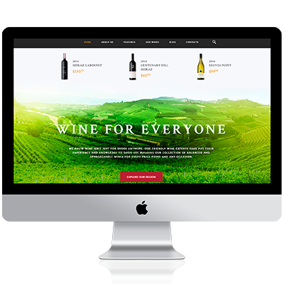 Diseño web tienda de vinos